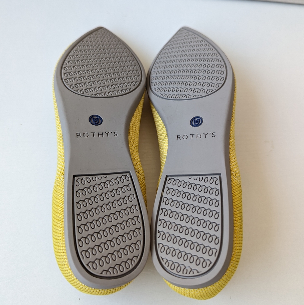 Rothy's Sunshine Yellow 'The Point' women's flats shoes - Picture 14 of 16